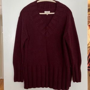 Lou & Grey Maroon Eggplant Sweater Size Small